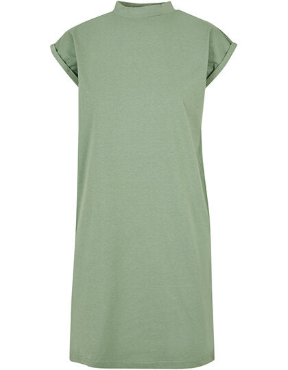 Build Your Brand Ladies Turtle Extended Shoulder Dress