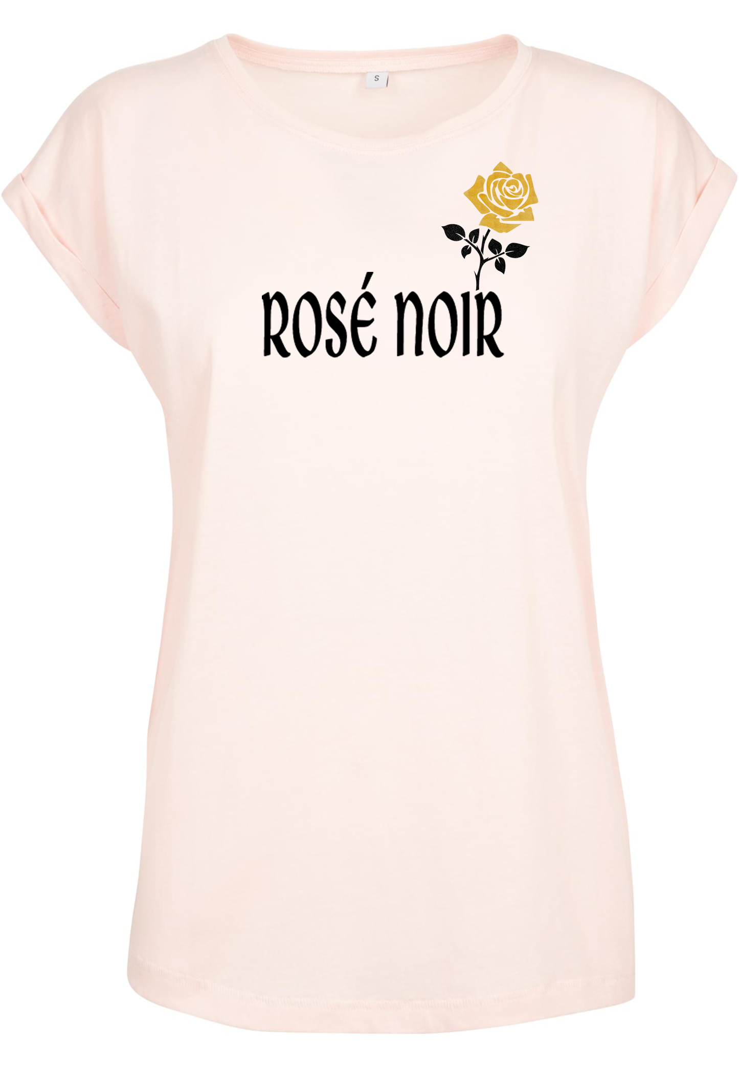 Rosé Noir Extended Shoulder Tee