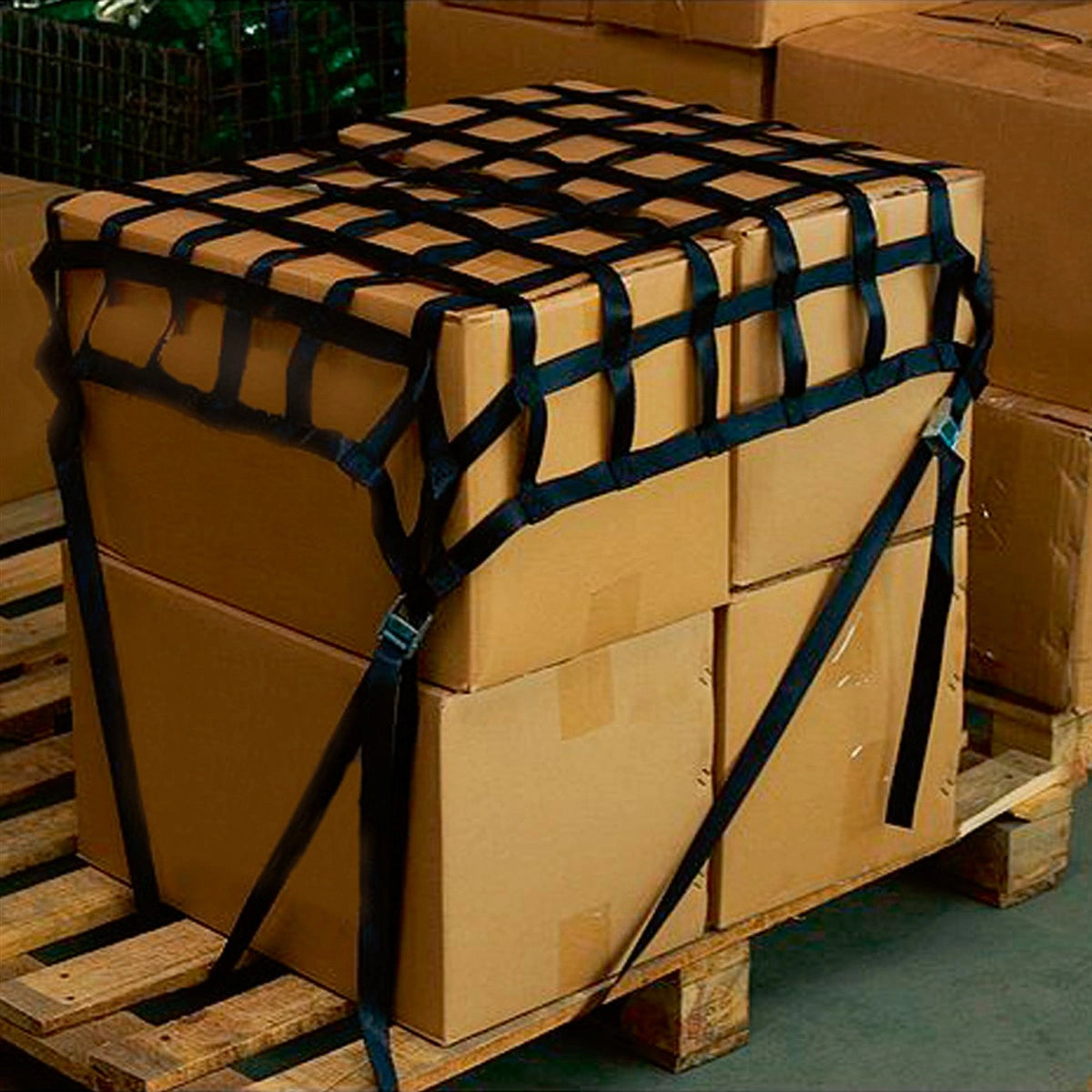 Gurtbandnetz 0,9 m x 0,9 m schwarz - Tector®