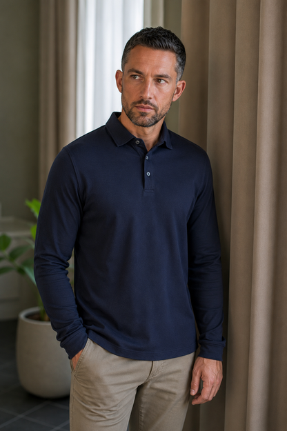Tee Jays Pima Cotton Long Sleeve Polo