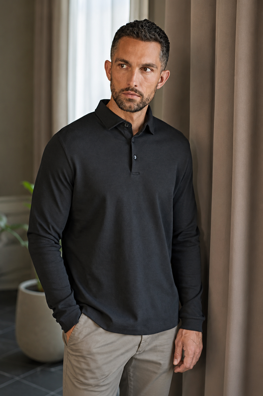 Tee Jays Pima Cotton Long Sleeve Polo