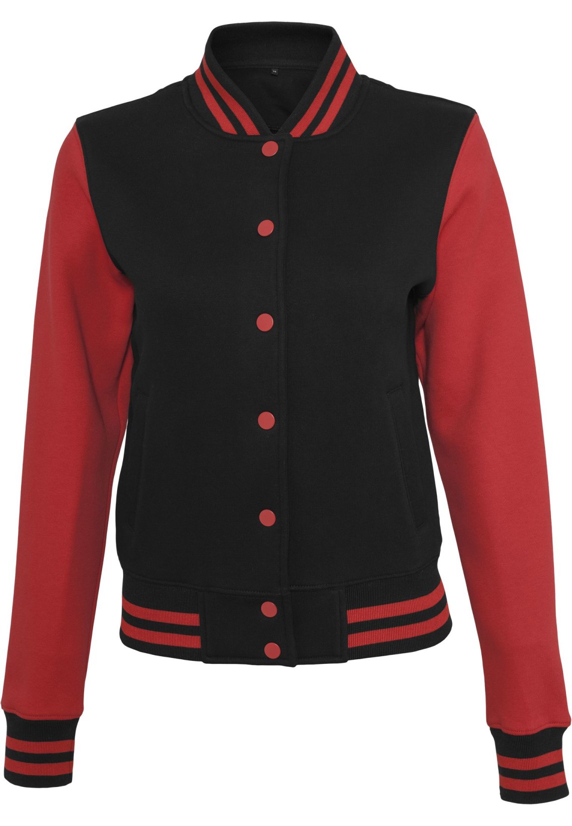 Build Your Brand Ladies` Sweat College Jacket