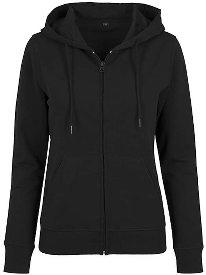 Build Your Brand Ladies` Terry Zip Hoody