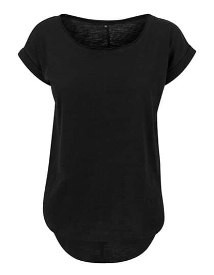 Build Your Brand Ladies` Long Slub Tee