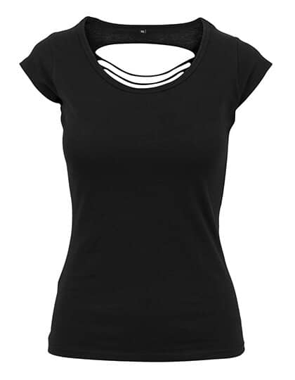 Build Your Brand Ladies` Back Cut Tee