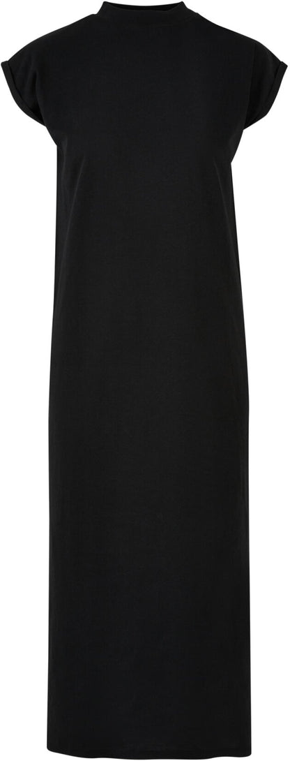 Build Your Brand Ladies Long Extended Shoulder Dress