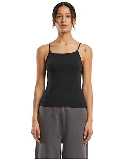 Build Your Brand Ladies Stretch Jersey Short Slim Top