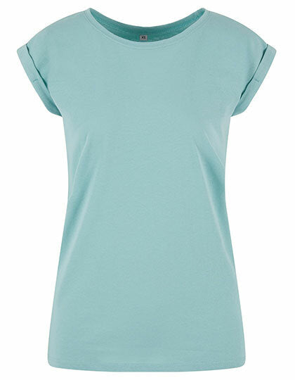 Build Your Brand Ladies` Extended Shoulder Tee