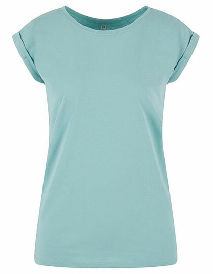 Build Your Brand Ladies` Extended Shoulder Tee