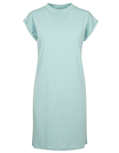 Build Your Brand Ladies Turtle Extended Shoulder Dress
