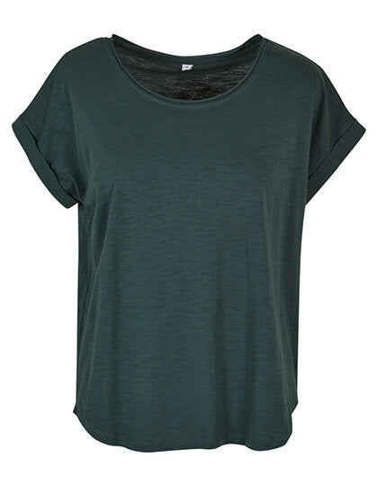 Build Your Brand Ladies` Long Slub Tee