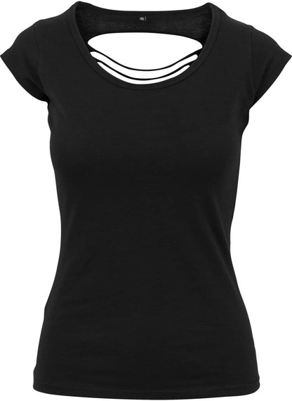 Build Your Brand Ladies` Back Cut Tee