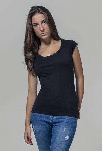 Build Your Brand Ladies` Back Cut Tee