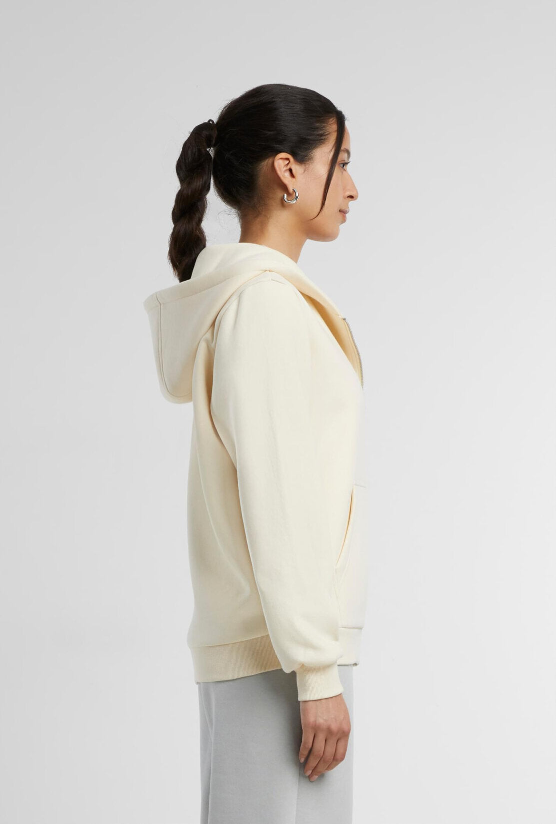 Build Your Brand Ladies Fluffy Zip Hoody