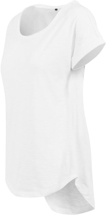 Build Your Brand Ladies` Long Slub Tee