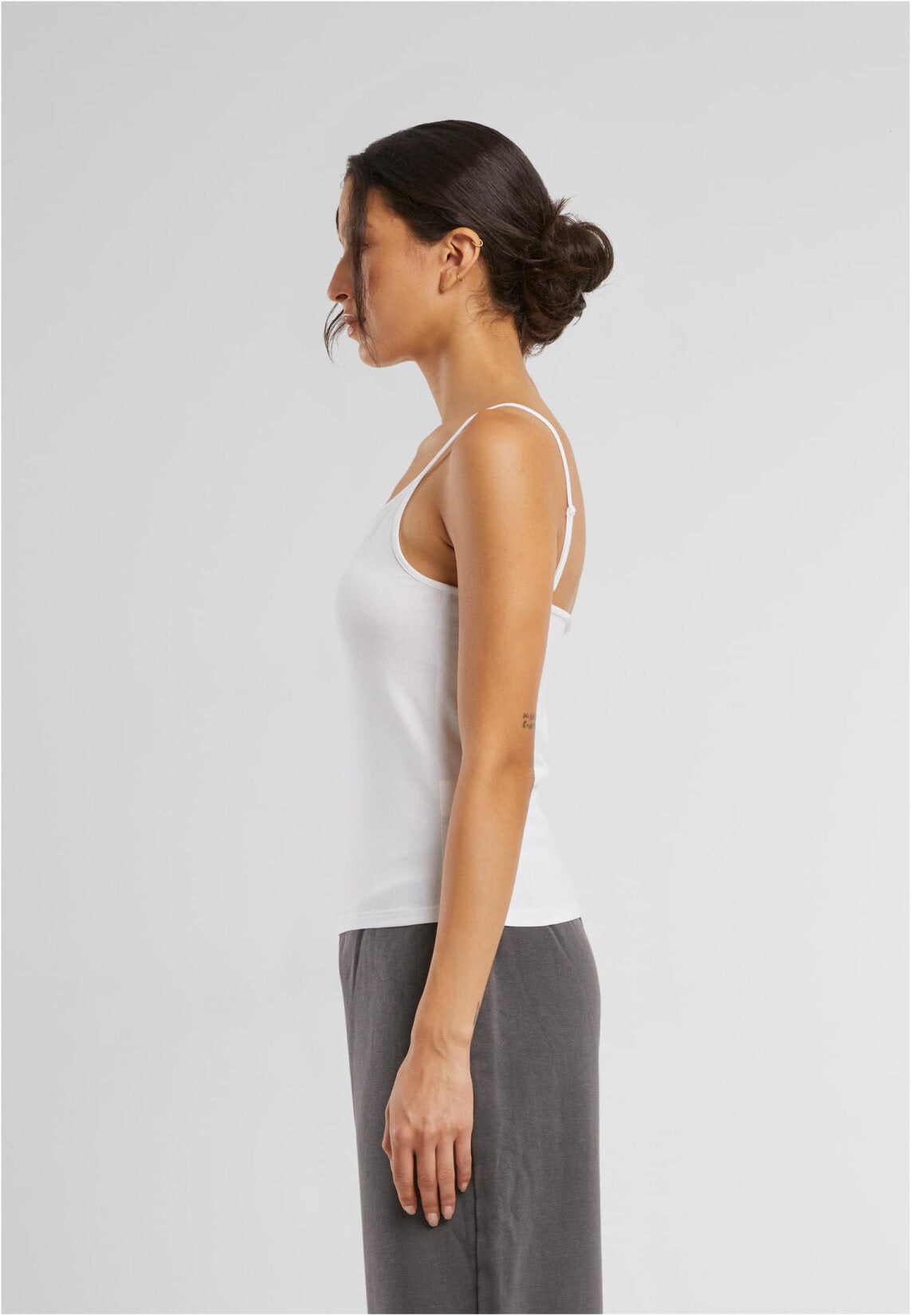 Build Your Brand Ladies Stretch Jersey Short Slim Top