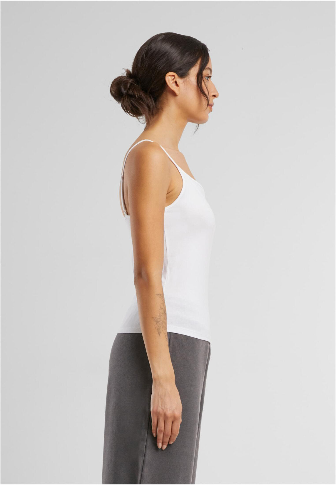 Build Your Brand Ladies Stretch Jersey Short Slim Top