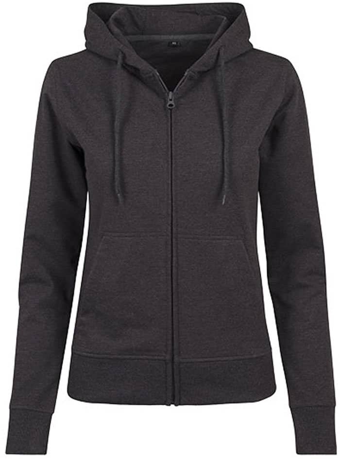 Build Your Brand Ladies` Terry Zip Hoody