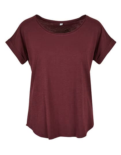 Build Your Brand Ladies` Long Slub Tee