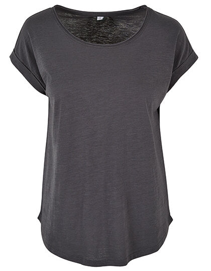 Build Your Brand Ladies` Long Slub Tee