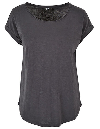 Build Your Brand Ladies` Long Slub Tee