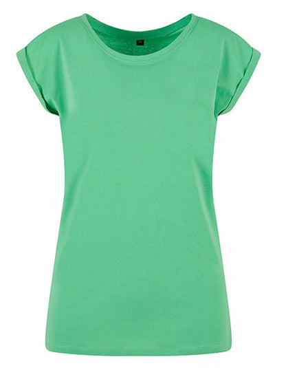 Build Your Brand Ladies` Extended Shoulder Tee