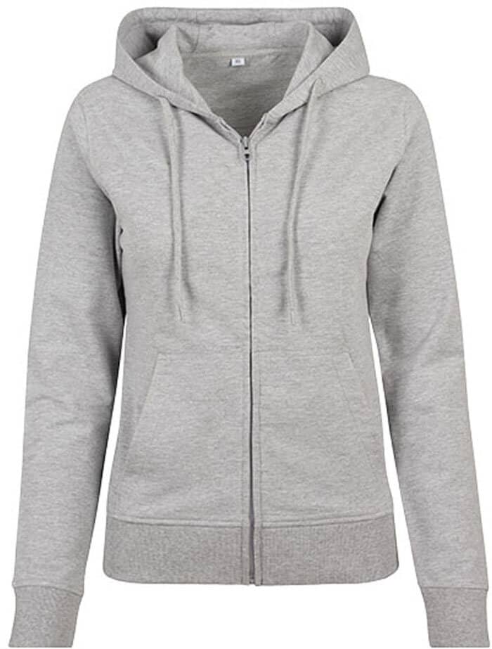 Build Your Brand Ladies` Terry Zip Hoody