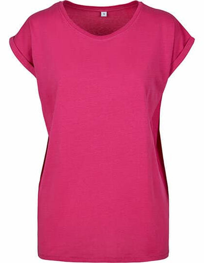Build Your Brand Ladies` Extended Shoulder Tee