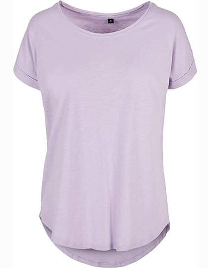 Build Your Brand Ladies` Long Slub Tee