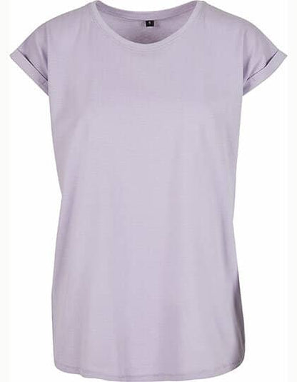 Build Your Brand Ladies` Extended Shoulder Tee