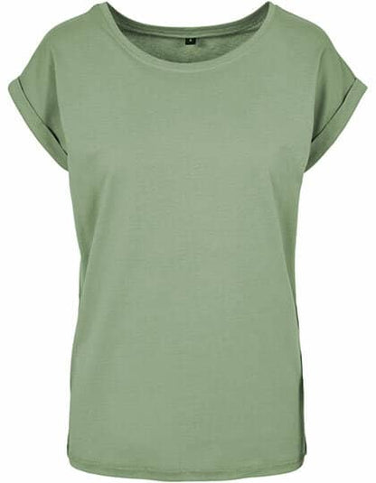 Build Your Brand Ladies` Extended Shoulder Tee