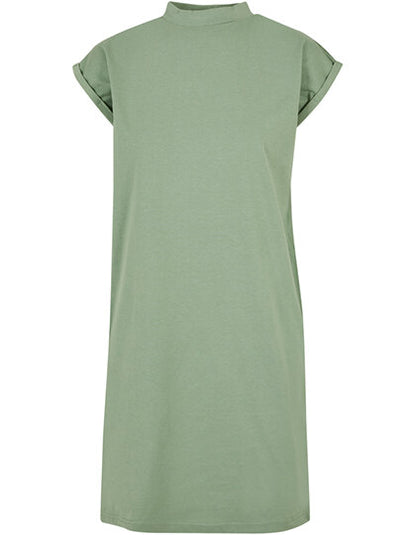 Build Your Brand Ladies Turtle Extended Shoulder Dress