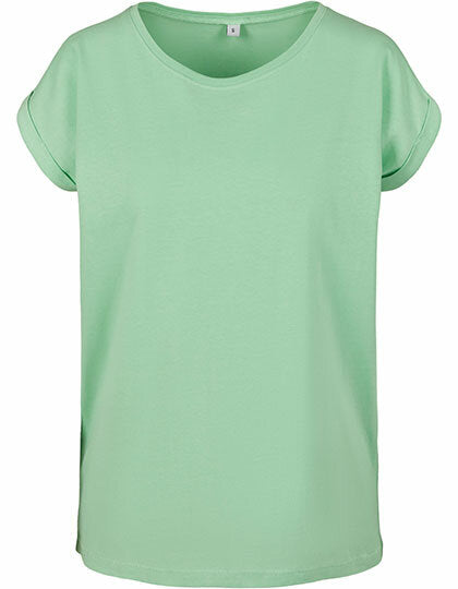Build Your Brand Ladies` Extended Shoulder Tee