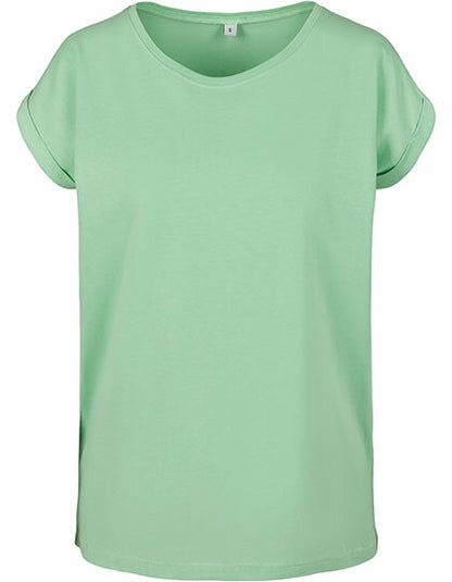 Build Your Brand Ladies` Extended Shoulder Tee