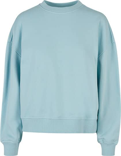 Build Your Brand Ladies Oversized Crewneck Sweatshirt