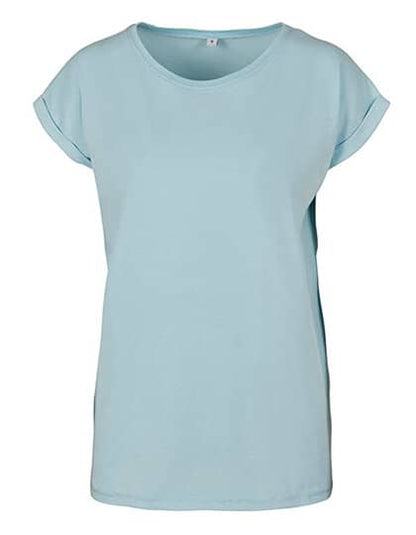 Build Your Brand Ladies` Extended Shoulder Tee