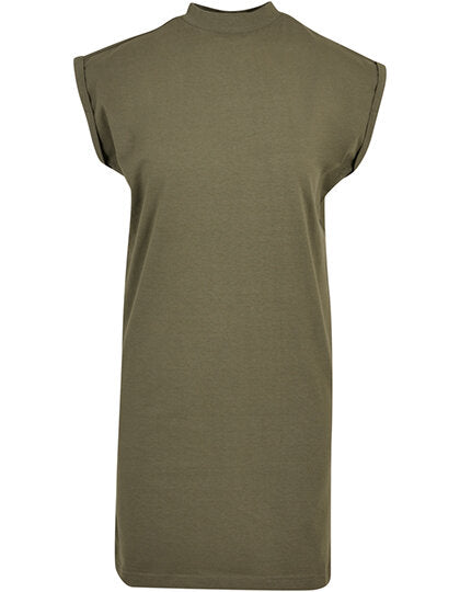 Build Your Brand Ladies Turtle Extended Shoulder Dress