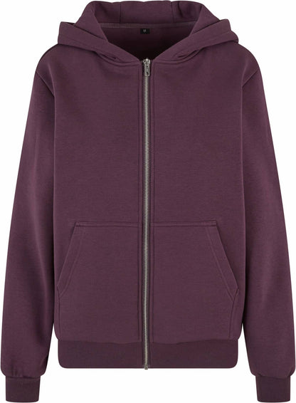 Build Your Brand Ladies Fluffy Zip Hoody