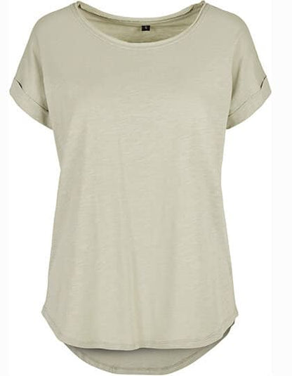 Build Your Brand Ladies` Long Slub Tee