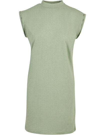 Build Your Brand Ladies Turtle Extended Shoulder Dress