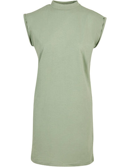 Build Your Brand Ladies Turtle Extended Shoulder Dress