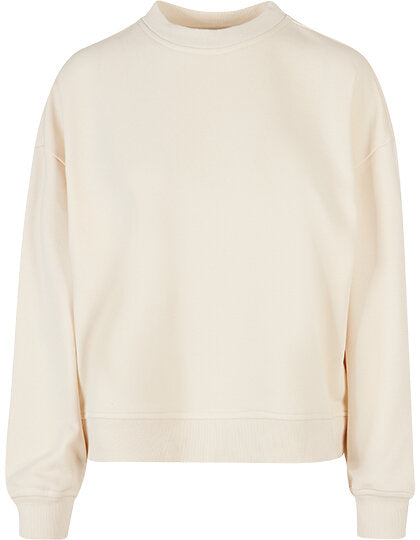 Build Your Brand Ladies Oversized Crewneck Sweatshirt