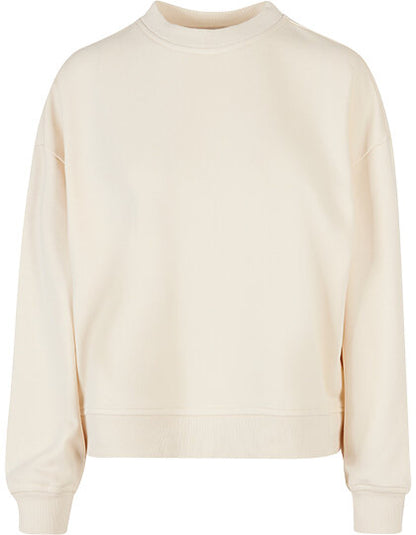Build Your Brand Ladies Oversized Crewneck Sweatshirt