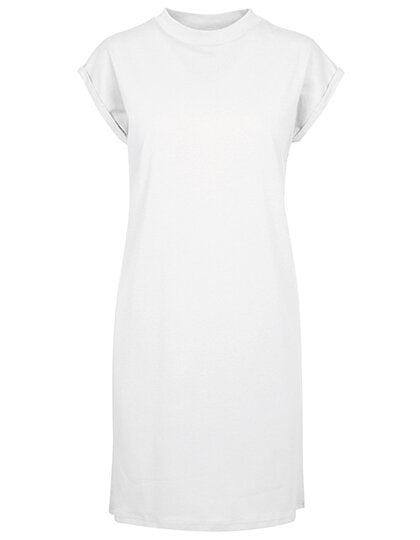 Build Your Brand Ladies Turtle Extended Shoulder Dress