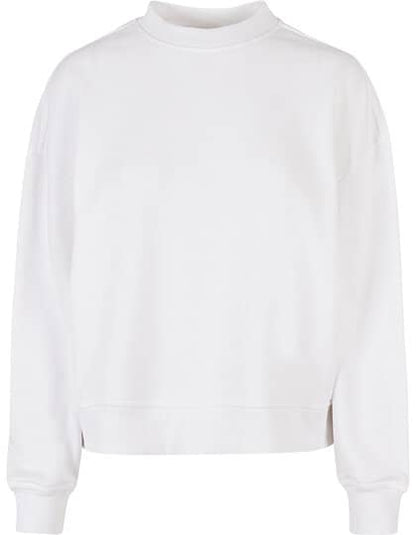 Build Your Brand Ladies Oversized Crewneck Sweatshirt