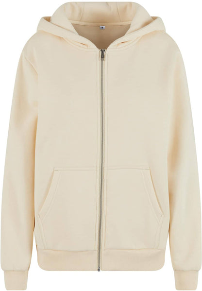 Build Your Brand Ladies Fluffy Zip Hoody