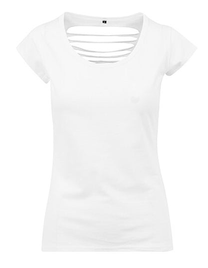 Build Your Brand Ladies` Back Cut Tee