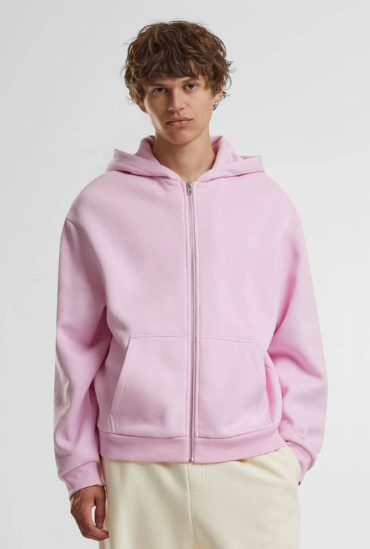 Build Your Brand Fluffy Zip Hoody