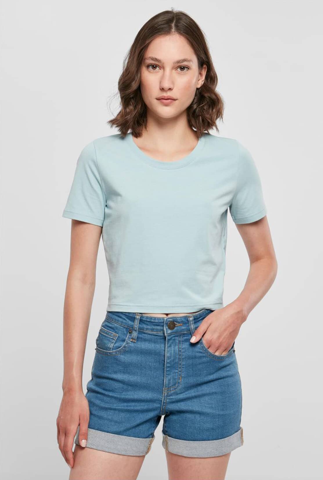 Build Your Brand Ladies` Cropped Tee