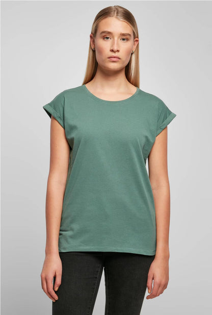 Build Your Brand Ladies` Extended Shoulder Tee